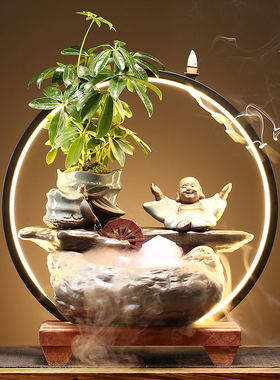 办公室桌面喷泉循环加湿流水摆件
