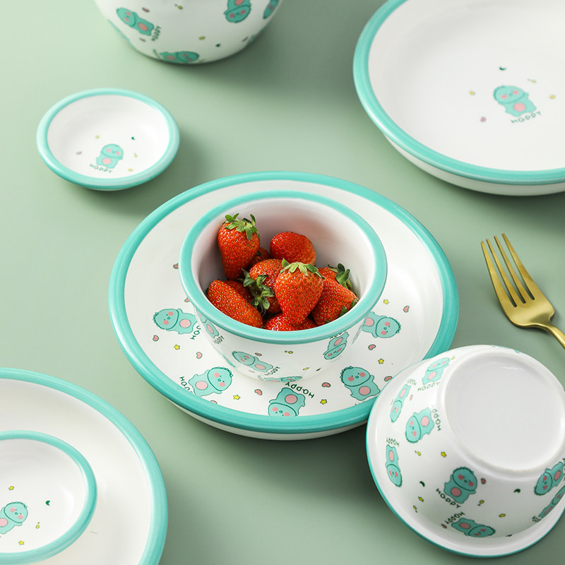 卡通碗碟家用恐龙可爱儿童吃饭碗2023新款宝宝饭碗陶瓷餐具盘子,淘宝优惠券,粉丝福利购,淘宝优惠卷