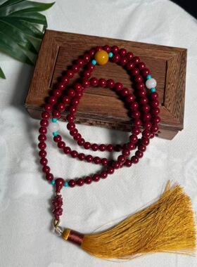 2026丙午马年本命年108颗手链毛衣链紫金砂貔貅多宝手串饰品配件