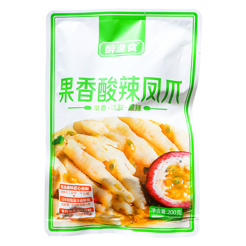 整箱醉逢食果香酸辣凤爪无骨柠檬鸡爪解冻即食凉拌菜休闲零食商用 - 图3