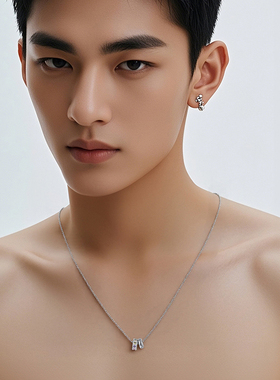 圆环转运项链男款潮牌百搭锁骨链