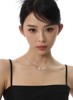 VOYAGE百搭闪钻蝴蝶甜酷项链