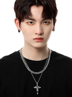 VOYAGE双层叠戴天使吊坠百搭项链