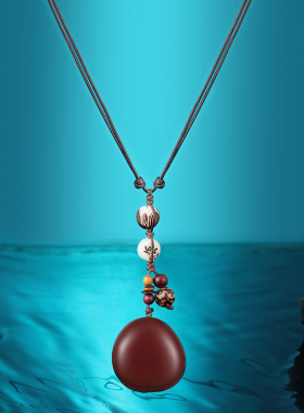 平安豆莲花长款项链女毛衣链配饰