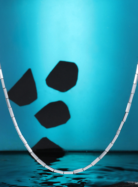 立体方块项链女钛钢不掉色配饰