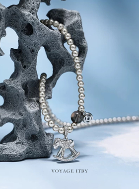 马上有钱金梦木马毛衣链女款项链