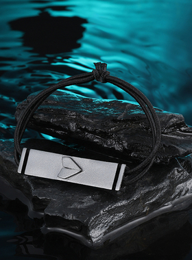 夏以昼同款纸飞机黑色手环手链女