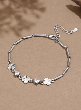 竹节幸运四叶草手链手镯手饰配饰