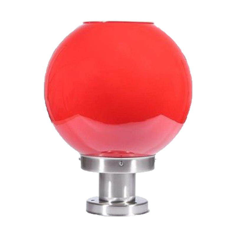 jeeyee太阳能柱头灯大门红球围墙LED红光圆球灯户外防水庭院灯,淘宝优惠券,粉丝福利购,淘宝优惠卷