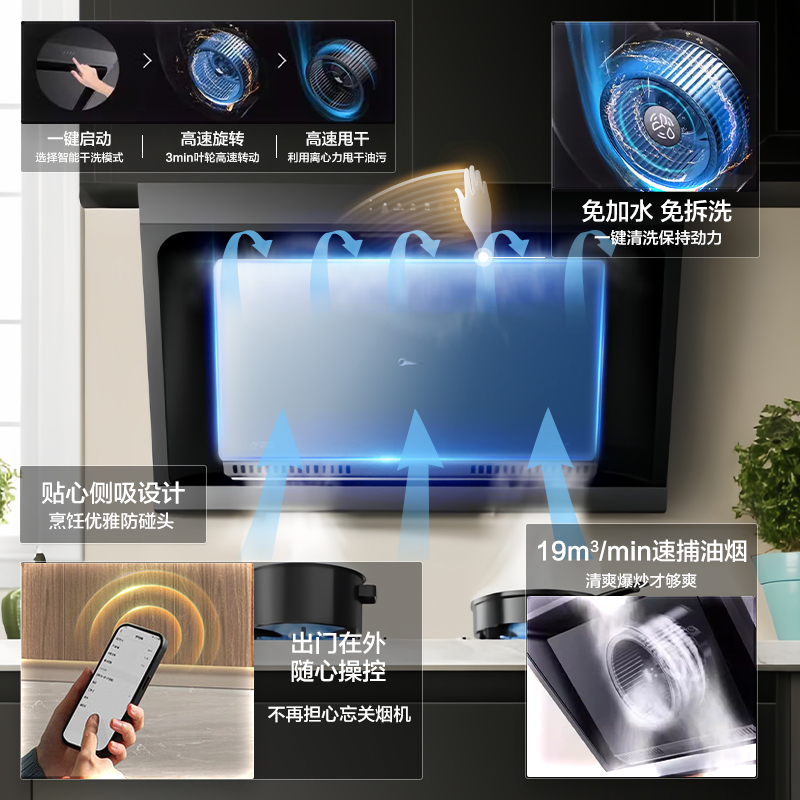 政府补贴15%美的JP32抽油烟机燃气灶套餐烟机灶具套装厨房三件套 - 图1