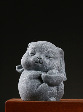 瓷山造物青砂石水族鱼缸中式桌面