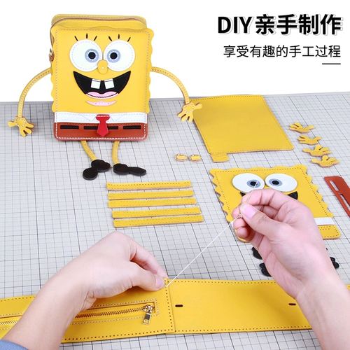 Поролоновая сумка, барсетка, набор материалов, DIY, из натуральной кожи, подарок на день рождения