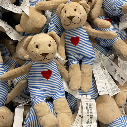 宜家费布勒比约小熊公仔儿童迷你版布娃娃小玩偶宠物玩具国内代购 - 图0