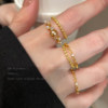 Korean style silver pearl thin ring for women