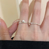 Pearl stacked ring for women with light luxury and high-end feeling