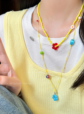 花花世界~多巴胺串珠项链