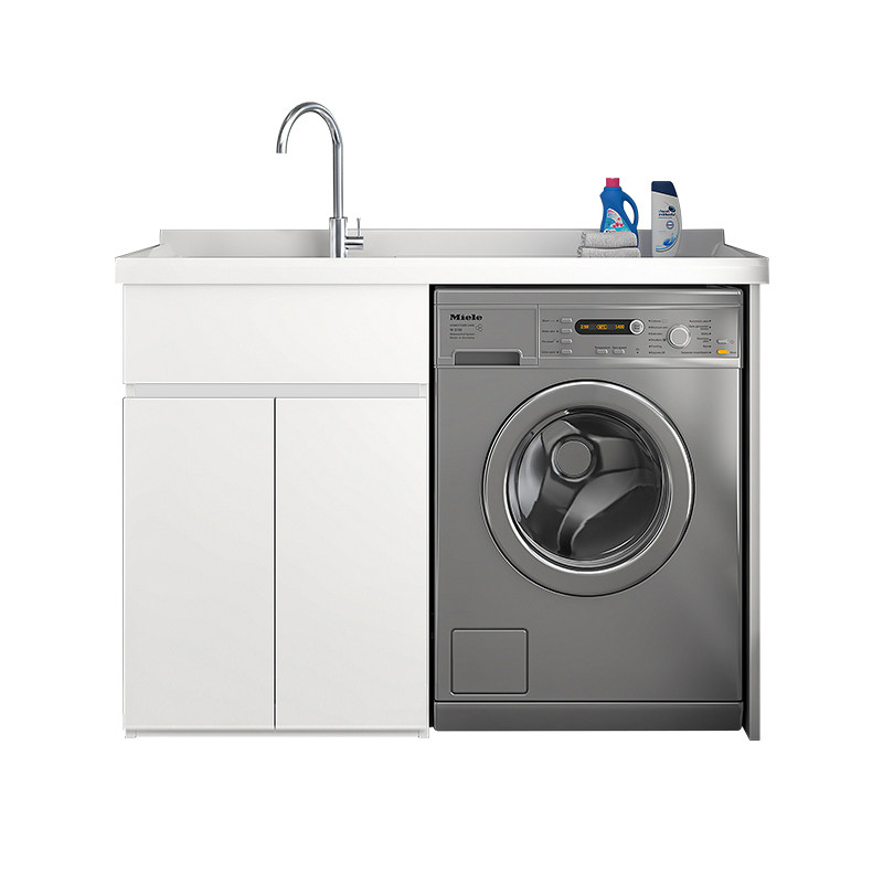 太空铝阳台洗衣机柜组合滚筒洗衣槽池台带搓板一体洗衣机柜伴侣,淘宝优惠券,粉丝福利购,淘宝优惠卷
