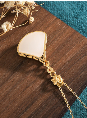 中国风古法镀金珐琅工艺项链