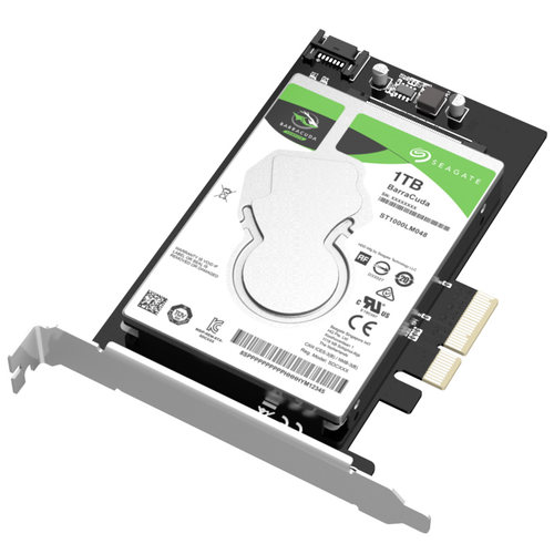 麦沃转接卡PCIE X4转U.2/SATA双协议固态硬盘盒转接板KT048 - 图0