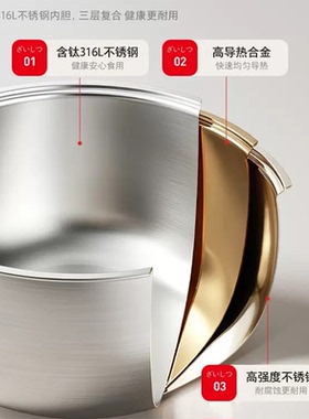 日本东芝0涂层316L含钛智能饭煲