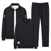 Lu Haifeng men's middle-aged and elderly sports suits spring and autumn men's casual jackets and pants long-sleeved T-shirts three-piece trendy set