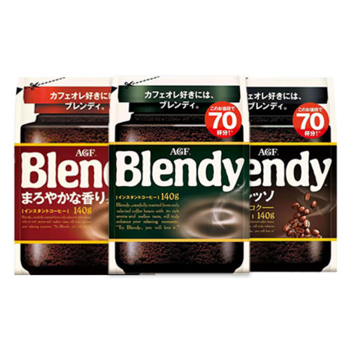 日本AGF blendy布兰迪绿色香醇美式黑咖啡无蔗糖速溶咖啡粉110g袋 - 图3