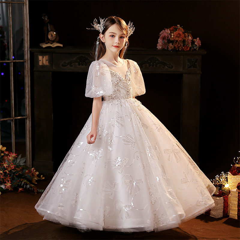 高端花童婚礼礼服高端洋气冬季新款公主长裙钢琴生日儿童演出服,淘宝优惠券,粉丝福利购,淘宝优惠卷