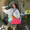 Tote bag large capacity women's 2026 new lightweight handbag male student outdoor sports and leisure contrast crossbody bag
