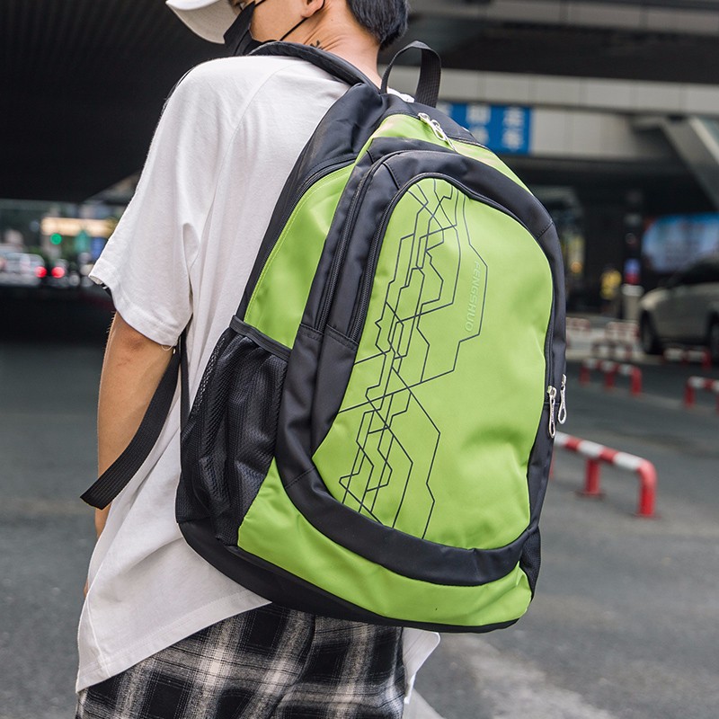 Fashionable Outdoor Trendy Sports Computer Backpack Men's Extra Large Capacity Student School Bag Travel Backpack Casual Simple