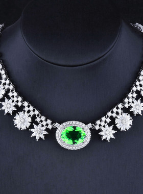 高端设计珠光宝气皇家蓝宝石项链