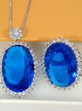 夸张个性高级感克拉戒指吊坠项链