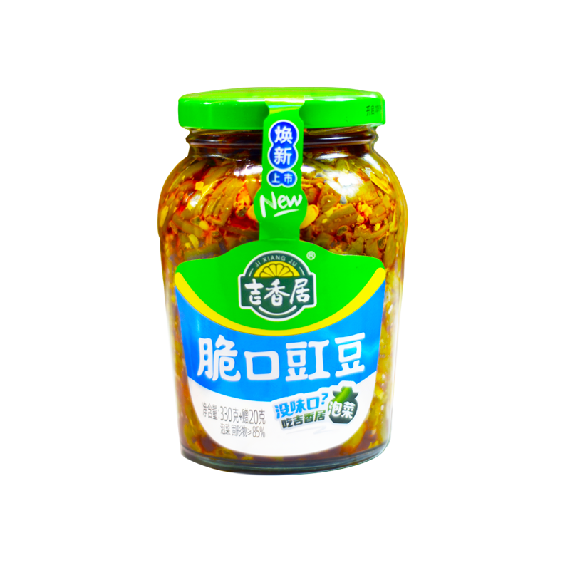 吉香居下饭菜瓶装350g开味咸菜豇豆酸豆角酸菜泡菜香辣三丝榨菜芯 - 图3