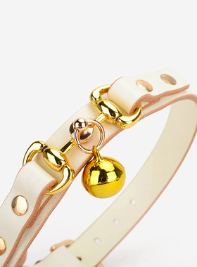 Poison 真皮铃铛女m刻字皮革choker颈圈情侣puppy牵引链