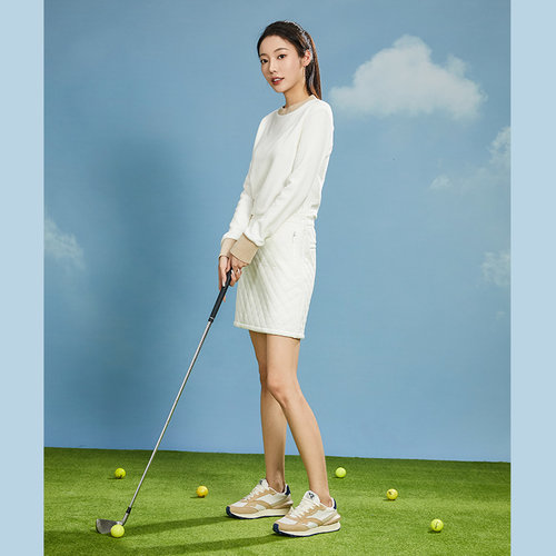 RAPIDO雳霹道春秋新款女子休闲GOLF高尔夫撞色简约休闲套头毛衫 - 图2