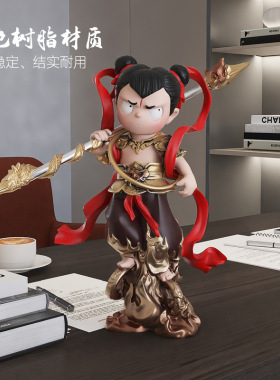 新款哪吒闹海手办模型客厅玄关