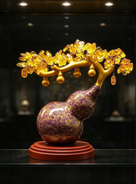 纳福福禄树室内吉祥装饰摆件