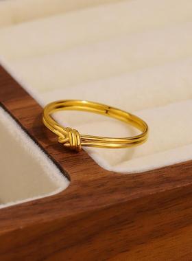 几何打结戒指女冷淡风简约百搭