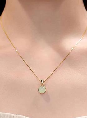 福袋项链女仿和田玉吊坠轻奢百搭