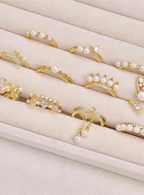 ins冷淡风轻奢几何百搭食指戒女