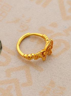 花丝蝴蝶戒指女新中式镂空设计