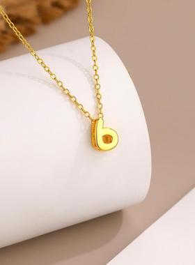 26个字母吊坠项链女小众时尚百搭