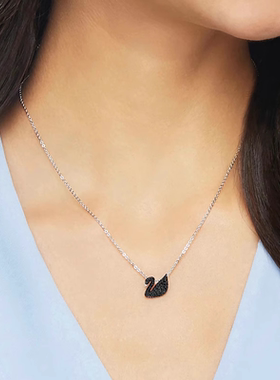 【自营】Swarovski施华洛世奇黑天鹅项链女小大号锁骨链七夕礼物