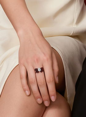 【情人节礼物】一撇一捺YPYN蜜糖蝴蝶结系列红色戒指高级感送女友