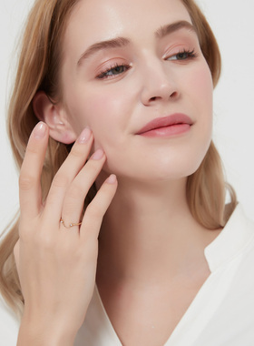 一撇一捺YPYN戒指14K金链条戒