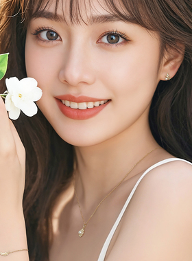 一撇一捺YPYN浮光向阳项链14K金淡水珍珠项链9K金吊坠颈饰高级感