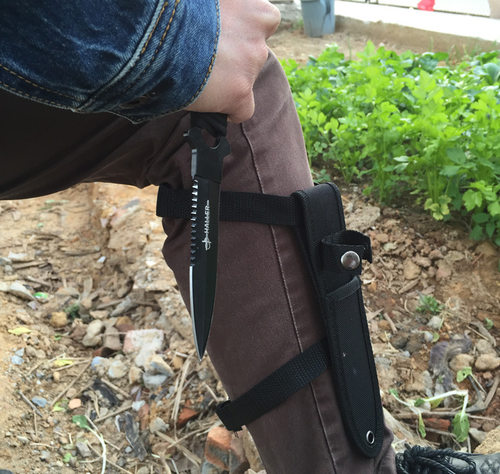 户外飞镖匕手比首特种兵防身武器战术高硬度不锈钢短刀开双刃工具 - 图1
