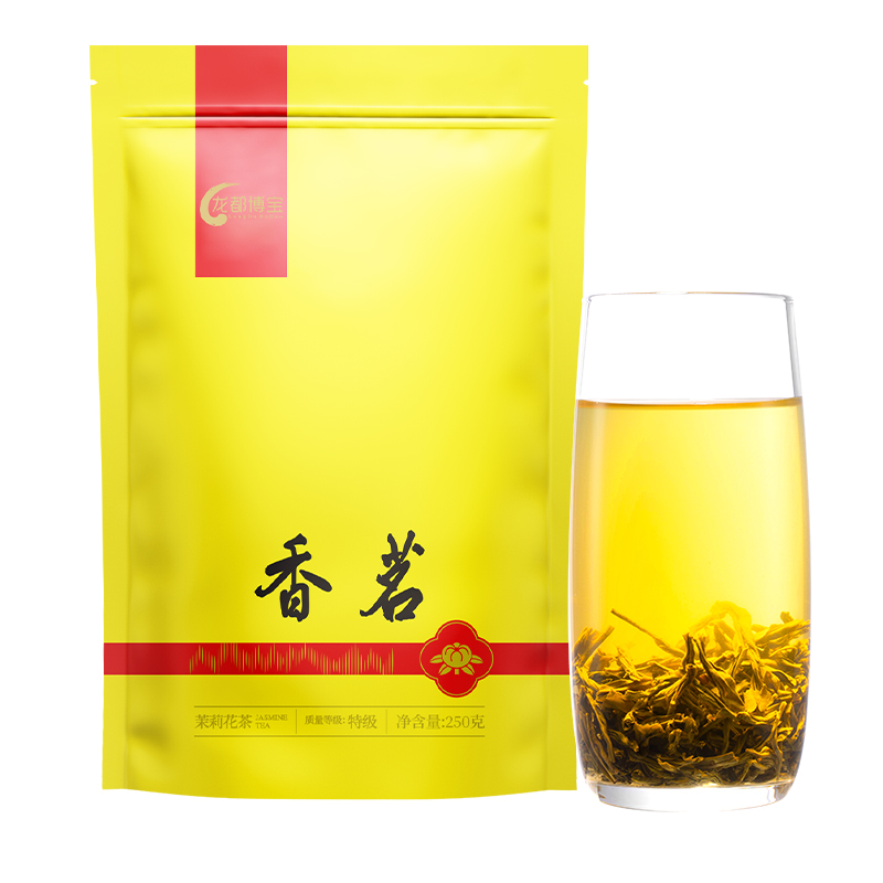 自贡龙都博宝香茗茉莉花茶特级浓香型茶叶横县绿茶袋装新出厂茶 - 图0