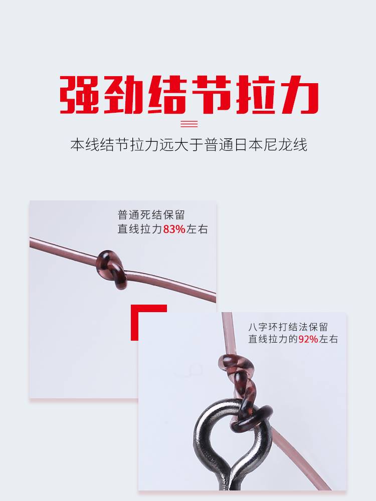 进口不打卷钓鱼线主线超柔软子线正品尼龙线渔线超强拉力钓线 - 图2