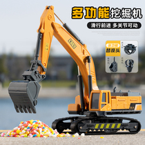 Excavator Toy Car Simulation Digger Engineering Car Model Children Wood Transporter Big Crane Digger Boy
