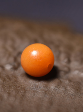 8mm新疆和田玉黄沁籽料珠子籽玉单珠玉石多宝手串配珠配饰圆珠